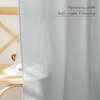 image:imageNICETOWN Linen Pinch Pleated Curtain for BedroomLiving Room Thermal Insulated Back Tab Linen Curtain Drapes Soft Rich Material Light Reducing Drape Panels for Window 2 Panels 52 x 84 InchLight Grey