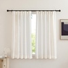 image:imageNICETOWN Linen Pinch Pleated Curtain for BedroomLiving Room Thermal Insulated Back Tab Linen Curtain Drapes Soft Rich Material Light Reducing Drape Panels for Window 2 Panels 52 x 84 InchLinen