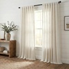 image:imageNICETOWN Linen Pinch Pleated Curtain for BedroomLiving Room Thermal Insulated Back Tab Linen Curtain Drapes Soft Rich Material Light Reducing Drape Panels for Window 2 Panels 52 x 84 InchLinen