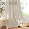 image:imageNICETOWN Linen Pinch Pleated Curtain for BedroomLiving Room Thermal Insulated Back Tab Linen Curtain Drapes Soft Rich Material Light Reducing Drape Panels for Window 2 Panels 52 x 84 InchCream