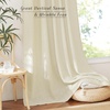 image:imageNICETOWN Linen Pinch Pleated Curtain for BedroomLiving Room Thermal Insulated Back Tab Linen Curtain Drapes Soft Rich Material Light Reducing Drape Panels for Window 2 Panels 52 x 84 InchButter