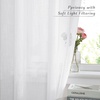 image:imageNICETOWN Linen Pinch Pleated Curtain for BedroomLiving Room Thermal Insulated Back Tab Linen Curtain Drapes Soft Rich Material Light Reducing Drape Panels for Window 2 Panels 52 x 84 InchWhite