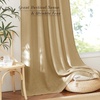 image:imageNICETOWN Linen Pinch Pleated Curtain for BedroomLiving Room Thermal Insulated Back Tab Linen Curtain Drapes Soft Rich Material Light Reducing Drape Panels for Window 2 Panels 52 x 84 InchBrown