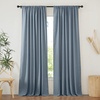 image:imageNICETOWN Linen Pinch Pleated Curtain for BedroomLiving Room Thermal Insulated Back Tab Linen Curtain Drapes Soft Rich Material Light Reducing Drape Panels for Window 2 Panels 52 x 84 InchStone Blue