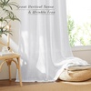 image:imageNICETOWN Linen Pinch Pleated Curtain for BedroomLiving Room Thermal Insulated Back Tab Linen Curtain Drapes Soft Rich Material Light Reducing Drape Panels for Window 2 Panels 52 x 84 InchWhite