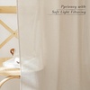 image:imageNICETOWN Linen Pinch Pleated Curtain for BedroomLiving Room Thermal Insulated Back Tab Linen Curtain Drapes Soft Rich Material Light Reducing Drape Panels for Window 2 Panels 52 x 84 InchCream