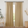 image:imageNICETOWN Linen Pinch Pleated Curtain for BedroomLiving Room Thermal Insulated Back Tab Linen Curtain Drapes Soft Rich Material Light Reducing Drape Panels for Window 2 Panels 52 x 84 InchBrown