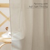 image:imageNICETOWN Linen Pinch Pleated Curtain for BedroomLiving Room Thermal Insulated Back Tab Linen Curtain Drapes Soft Rich Material Light Reducing Drape Panels for Window 2 Panels 52 x 84 InchTaupe