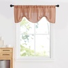 image:imageNICETOWN 2 Pack Linen Valance for Windows Kitchen Living Room Light Filtering Rod Pocket Farmhouse Country Rustic Window Shade for BathroomOfficeNursery 52 Wide x 18 Long TerracottaTerracotta