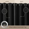 image:imageNICETOWN 2 Panels Thermal Insulated Blackout Doorway Curtains 80 inches Long Thick Room Darkening Grommet Drapes with Black Liner Noise Reducing Window Cover for Bedroom Living Room Grey 34 WBlack