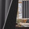 image:imageNICETOWN 2 Panels Thermal Insulated Blackout Doorway Curtains 80 inches Long Thick Room Darkening Grommet Drapes with Black Liner Noise Reducing Window Cover for Bedroom Living Room Grey 34 WGrey