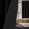 image:imageNICETOWN 2 Panels Thermal Insulated Blackout Doorway Curtains 80 inches Long Thick Room Darkening Grommet Drapes with Black Liner Noise Reducing Window Cover for Bedroom Living Room Grey 34 WBlack