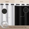 image:imageNICETOWN 2 Panels Thermal Insulated Blackout Doorway Curtains 80 inches Long Thick Room Darkening Grommet Drapes with Black Liner Noise Reducing Window Cover for Bedroom Living Room Grey 34 WPure White