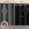 image:imageNICETOWN 2 Panels Thermal Insulated Blackout Doorway Curtains 80 inches Long Thick Room Darkening Grommet Drapes with Black Liner Noise Reducing Window Cover for Bedroom Living Room Grey 34 WGrey