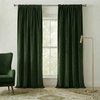 image:imageNICETOWN Gold Brown Velvet Curtains 120 inch Length 2 Panels Rod Pocket amp Back Tab Room Darkening Window Treatments Winter Curtains for Living RoomBedroom W52 x L120Olive Green