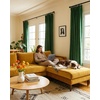 image:imageNICETOWN Gold Brown Velvet Curtains 120 inch Length 2 Panels Rod Pocket amp Back Tab Room Darkening Window Treatments Winter Curtains for Living RoomBedroom W52 x L120Olive Green