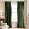 image:imageNICETOWN Gold Brown Velvet Curtains 120 inch Length 2 Panels Rod Pocket amp Back Tab Room Darkening Window Treatments Winter Curtains for Living RoomBedroom W52 x L120Olive Green
