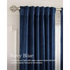 image:imageNICETOWN Gold Brown Velvet Curtains 120 inch Length 2 Panels Rod Pocket amp Back Tab Room Darkening Window Treatments Winter Curtains for Living RoomBedroom W52 x L120Navy Blue