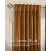 image:imageNICETOWN Gold Brown Velvet Curtains 120 inch Length 2 Panels Rod Pocket amp Back Tab Room Darkening Window Treatments Winter Curtains for Living RoomBedroom W52 x L120Gold Brown