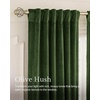 image:imageNICETOWN Gold Brown Velvet Curtains 120 inch Length 2 Panels Rod Pocket amp Back Tab Room Darkening Window Treatments Winter Curtains for Living RoomBedroom W52 x L120Olive Green