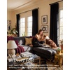 image:imageNICETOWN Gold Brown Velvet Curtains 120 inch Length 2 Panels Rod Pocket amp Back Tab Room Darkening Window Treatments Winter Curtains for Living RoomBedroom W52 x L120Black