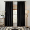 image:imageNICETOWN Gold Brown Velvet Curtains 120 inch Length 2 Panels Rod Pocket amp Back Tab Room Darkening Window Treatments Winter Curtains for Living RoomBedroom W52 x L120Black