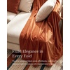 image:imageNICETOWN Gold Brown Velvet Curtains 120 inch Length 2 Panels Rod Pocket amp Back Tab Room Darkening Window Treatments Winter Curtains for Living RoomBedroom W52 x L120Pumpkin Orange