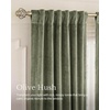 image:imageNICETOWN Gold Brown Velvet Curtains 120 inch Length 2 Panels Rod Pocket amp Back Tab Room Darkening Window Treatments Winter Curtains for Living RoomBedroom W52 x L120Sage Green