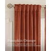 image:imageNICETOWN Gold Brown Velvet Curtains 120 inch Length 2 Panels Rod Pocket amp Back Tab Room Darkening Window Treatments Winter Curtains for Living RoomBedroom W52 x L120Pumpkin Orange