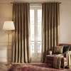 image:imageNICETOWN Gold Brown Velvet Curtains 120 inch Length 2 Panels Rod Pocket amp Back Tab Room Darkening Window Treatments Winter Curtains for Living RoomBedroom W52 x L120Brown