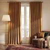 image:imageNICETOWN Gold Brown Velvet Curtains 120 inch Length 2 Panels Rod Pocket amp Back Tab Room Darkening Window Treatments Winter Curtains for Living RoomBedroom W52 x L120Gold Brown