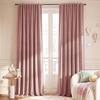 image:imageNICETOWN Gold Brown Velvet Curtains 120 inch Length 2 Panels Rod Pocket amp Back Tab Room Darkening Window Treatments Winter Curtains for Living RoomBedroom W52 x L120Blush Pink