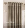 image:imageNICETOWN Gold Brown Velvet Curtains 120 inch Length 2 Panels Rod Pocket amp Back Tab Room Darkening Window Treatments Winter Curtains for Living RoomBedroom W52 x L120Taupe
