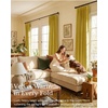 image:imageNICETOWN Gold Brown Velvet Curtains 120 inch Length 2 Panels Rod Pocket amp Back Tab Room Darkening Window Treatments Winter Curtains for Living RoomBedroom W52 x L120Chartreve Yellow