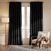 image:imageNICETOWN Gold Brown Velvet Curtains 120 inch Length 2 Panels Rod Pocket amp Back Tab Room Darkening Window Treatments Winter Curtains for Living RoomBedroom W52 x L120Black