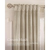 image:imageNICETOWN Gold Brown Velvet Curtains 120 inch Length 2 Panels Rod Pocket amp Back Tab Room Darkening Window Treatments Winter Curtains for Living RoomBedroom W52 x L120Cream