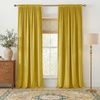 image:imageNICETOWN Gold Brown Velvet Curtains 120 inch Length 2 Panels Rod Pocket amp Back Tab Room Darkening Window Treatments Winter Curtains for Living RoomBedroom W52 x L120Chartreve Yellow