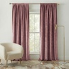 image:imageNICETOWN Gold Brown Velvet Curtains 120 inch Length 2 Panels Rod Pocket amp Back Tab Room Darkening Window Treatments Winter Curtains for Living RoomBedroom W52 x L120Rose Wild