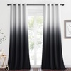 image:imageNICETOWN Ombre Room Darkening Curtains Sea Teal for Windows 95 inch Long Grommet Decorative Curtains for BedroomLiving Room Modern Design Gradient Drapes 2 Panels104 WWhite to Black