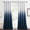 image:imageNICETOWN Ombre Room Darkening Curtains Sea Teal for Windows 95 inch Long Grommet Decorative Curtains for BedroomLiving Room Modern Design Gradient Drapes 2 Panels104 WWhite to Navy Blue