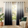 image:imageNICETOWN Ombre Room Darkening Curtains Sea Teal for Windows 95 inch Long Grommet Decorative Curtains for BedroomLiving Room Modern Design Gradient Drapes 2 Panels104 WWhite to Black