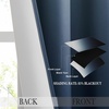 image:imageNICETOWN Ombre Room Darkening Curtains Sea Teal for Windows 95 inch Long Grommet Decorative Curtains for BedroomLiving Room Modern Design Gradient Drapes 2 Panels104 WWhite to Navy Blue