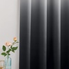 image:imageNICETOWN Ombre Room Darkening Curtains Sea Teal for Windows 95 inch Long Grommet Decorative Curtains for BedroomLiving Room Modern Design Gradient Drapes 2 Panels104 WWhite to Black