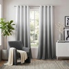 image:imageNICETOWN Ombre Room Darkening Curtains Sea Teal for Windows 95 inch Long Grommet Decorative Curtains for BedroomLiving Room Modern Design Gradient Drapes 2 Panels104 WWhite to Grey