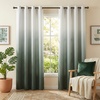 image:imageNICETOWN Ombre Room Darkening Curtains Sea Teal for Windows 95 inch Long Grommet Decorative Curtains for BedroomLiving Room Modern Design Gradient Drapes 2 Panels104 WWhite to Dark Mallard