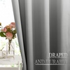 image:imageNICETOWN Ombre Room Darkening Curtains Sea Teal for Windows 95 inch Long Grommet Decorative Curtains for BedroomLiving Room Modern Design Gradient Drapes 2 Panels104 WWhite to Grey
