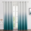 image:imageNICETOWN Ombre Room Darkening Curtains Sea Teal for Windows 95 inch Long Grommet Decorative Curtains for BedroomLiving Room Modern Design Gradient Drapes 2 Panels104 WWhite to Sea Teal
