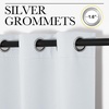 image:imageNICETOWN Room Darkening Window Treatment Curtain Cloud Grey Single Panel 34 by 72 Energy Smart Thermal Insulated Block Out Sunlight Shade amp Blind for Bedroom with Grommet Ring Top