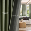 image:imageNICETOWN Sage Green Velvet Curtains amp Drapes  Blackout Thermal Insulating Soft Window Curtains for Bedroom Living Room Dining Sliding Glass Door W52 x L90 inches 2 PanelsGrey Green