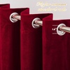 image:imageNICETOWN Sage Green Velvet Curtains amp Drapes  Blackout Thermal Insulating Soft Window Curtains for Bedroom Living Room Dining Sliding Glass Door W52 x L90 inches 2 PanelsRed